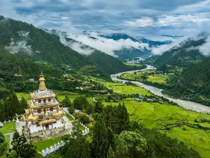 Khamsum Yullay Chorten in Punakha Valley